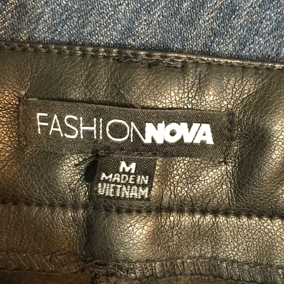 Fashion nova black faux leather pants size medium - Picture 11 of 12